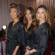 Romee Strijd, Josephine Skriver et Behati Prinsloo - Coulisses du défilé Victoria's Secret 2018 à New York. Le 8 novembre 2018. © Morgan Dessales / Bestimage