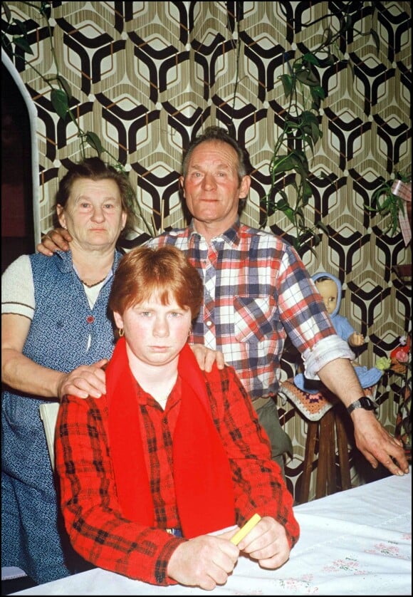 Murielle Bolle et ses parents en 1990.