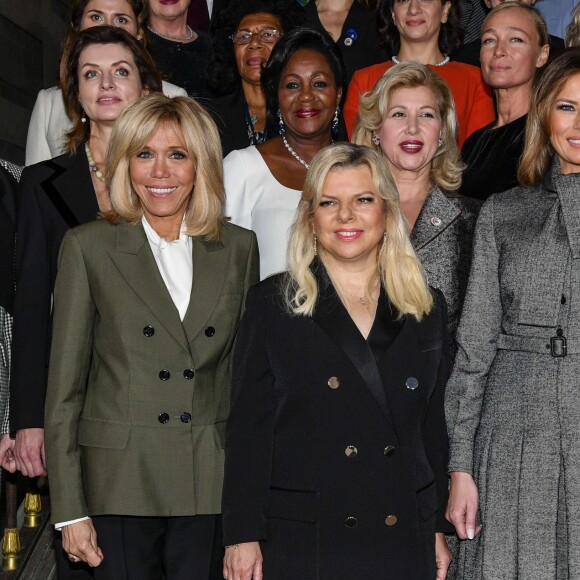 La princesse Charlene de Monaco, Brigitte Macron, Sara Netanyahu (Femme du premier ministre israélien), Melania Trump lors du déjeuner des conjoints de chefs d'Etat et de gouvernement présents à la cérémonie internationale du centenaire de l'armistice de 1918 au château de Versailles le 11 novembre 2018. © Pierre Perusseau / Bestimage