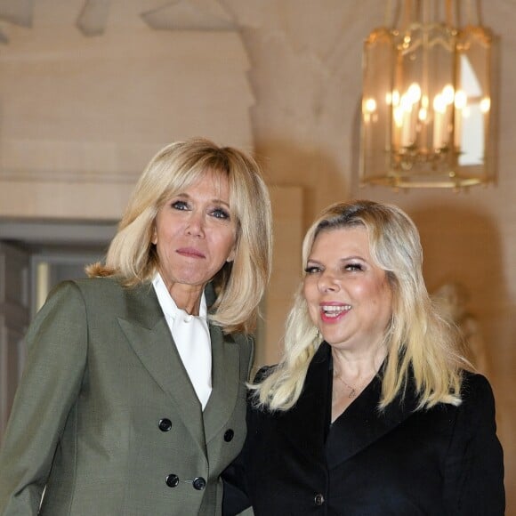 Brigitte Macron et Sara Netanyahu (Femme du premier ministre israélien) lors du déjeuner des conjoints de chefs d'Etat et de gouvernement présents à la cérémonie internationale du centenaire de l'armistice de 1918 au château de Versailles le 11 novembre 2018. © Pierre Perusseau / Bestimage