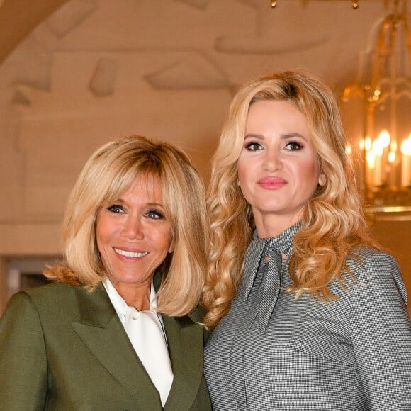 Brigitte Macron et Monika Babisova (Femme du premier ministre tchèque) lors du déjeuner des conjoints de chefs d'Etat et de gouvernement présents à la cérémonie internationale du centenaire de l'armistice de 1918 au château de Versailles le 11 novembre 2018. © Pierre Perusseau / Bestimage