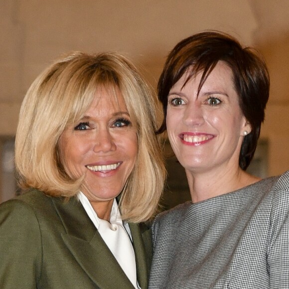 Brigitte Macron et Amelie Derbaudrenghien (Compagne du premier ministre belge) lors du déjeuner des conjoints de chefs d'Etat et de gouvernement présents à la cérémonie internationale du centenaire de l'armistice de 1918 au château de Versailles le 11 novembre 2018. © Pierre Perusseau / Bestimage