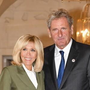 Brigitte Macron et Xavier Giocanti lors du déjeuner des conjoints de chefs d'Etat et de gouvernement présents à la cérémonie internationale du centenaire de l'armistice de 1918 au château de Versailles le 11 novembre 2018. © Pierre Perusseau / Bestimage