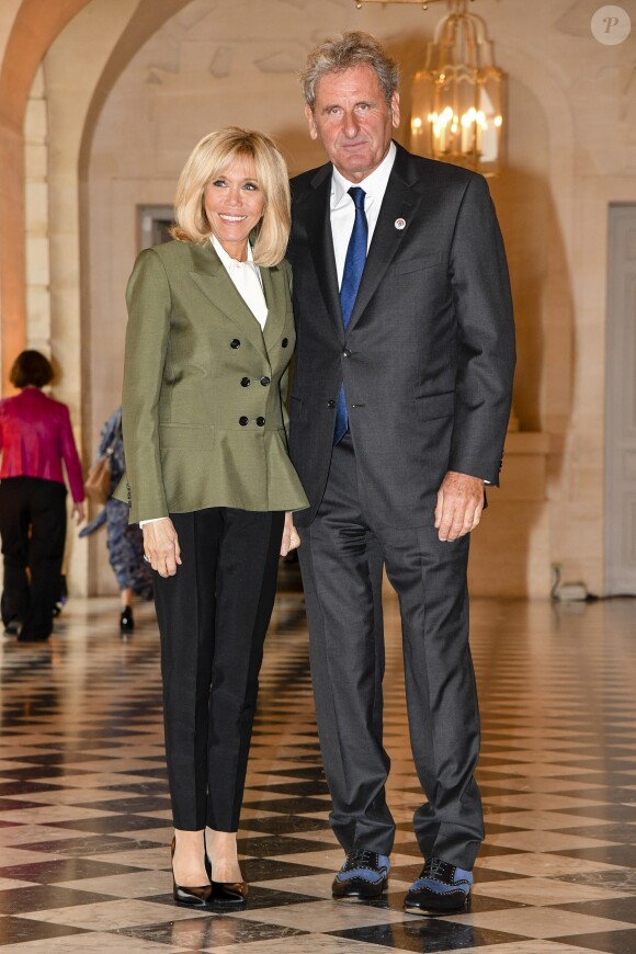 Brigitte Macron et Xavier Giocanti lors du déjeuner des conjoints de chefs d'Etat et de gouvernement présents à la cérémonie internationale du centenaire de l'armistice de 1918 au château de Versailles le 11 novembre 2018. © Pierre Perusseau / Bestimage