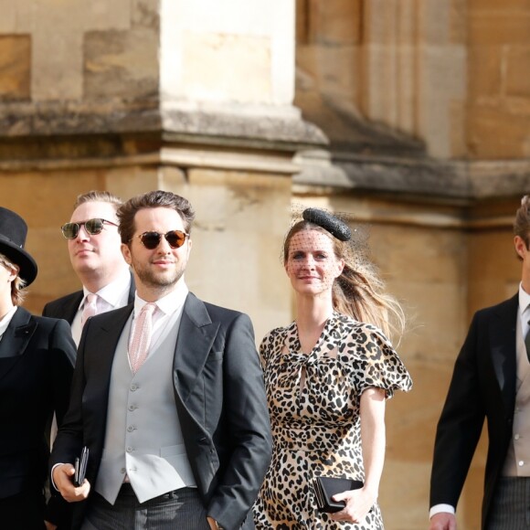 Cara Delevingne - Les invités arrivent à la chapelle St. George pour le mariage de la princesse Eugenie d'York et Jack Brooksbank au château de Windsor, Royaume Uni, le 12 octobre 2018.