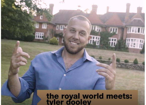 Tyler Dooley, neveu de Meghan Markle, duchesse de Sussex, dans l'émission de télé réalité The Royal World sur MTV en 2018.