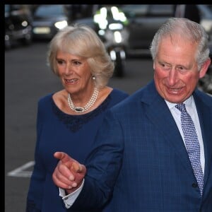 Le prince Charles a reçu un cadeau en arrivant à la Spencer House pour une réception honorant 70 personnes à l'occasion de son 70e anniversaire, le 14 novembre 2018 à Londres.