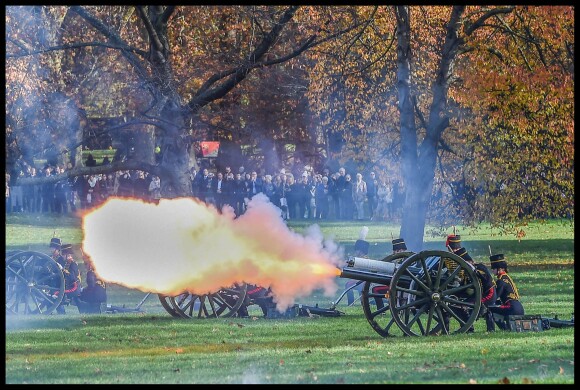 Une salve de 41 coups de canon a été tirée dans Green Park à Londres le 14 novembre 2018 pour célébrer les 70 ans du prince Charles.