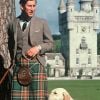 Le prince Charles et son chien à Balmoral en Ecosse en 1978, photo d'archives.