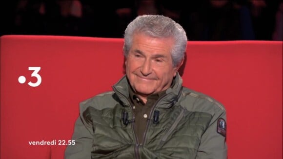 Claude Lelouch dans le "Divan" de Marc-Olivier Fogiel le 16 novembre 2018 sur France 3 à 22h55.