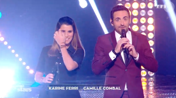 Karine Ferri et Camille Combal dans "Danse avec les stars 9" (TF1) lors des quarts de finale samedi 17 novembre 2018.