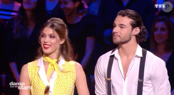 Iris Mittenaere et Anthony Colette lors des quarts de finale de "Danse avec les stars 9" (TF1) samedi 17 novembre 2018.