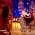 Terence Telle et Fauve Hautot lors de leur danse en duo pendant les quarts de finale de "Danse avec les stars 9" (TF1) samedi 17 novembre 2018.