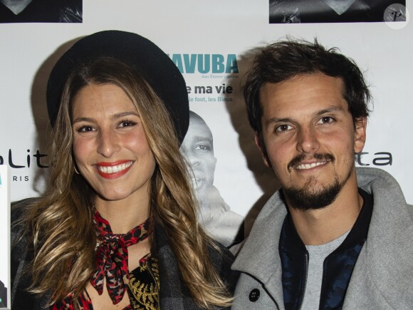 Exclusif - Laury Thilleman (Miss France 2011) et son compagnon le chef cuisinier Juan Arbelaez - Soirée de lancement du livre de Rio Mavuba "Capitaine de ma vie. L'exil, le foot, les Bleus" au restaurant NoLita Ristorante e Enoteca à Paris, France, le 14 novembre 2018. © Pierre Perusseau/Bestimage