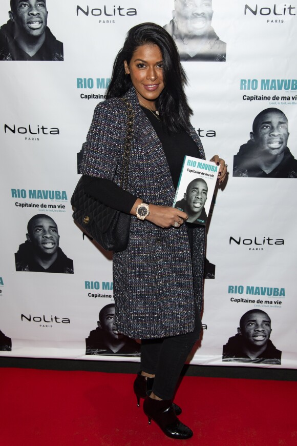 Exclusif - Ayem Nour - Soirée de lancement du livre de Rio Mavuba "Capitaine de ma vie. L'exil, le foot, les Bleus" au restaurant NoLita Ristorante e Enoteca à Paris, France, le 14 novembre 2018. © Pierre Perusseau/Bestimage