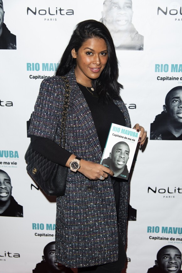 Exclusif - Ayem Nour - Soirée de lancement du livre de Rio Mavuba "Capitaine de ma vie. L'exil, le foot, les Bleus" au restaurant NoLita Ristorante e Enoteca à Paris, France, le 14 novembre 2018. © Pierre Perusseau/Bestimage