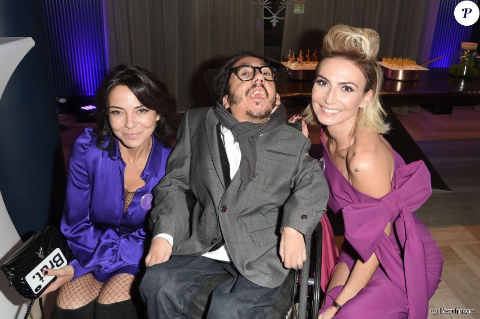 Sandra Sisley, Frédéric Nizard et Laetitia Mendes (Présidente Association Geneticancer) - Soirée de Gala pour l&#039;association &quot;Geneticancer&quot; dont Sandra Sisley est la marraine au Purple Touch à Paris le 17 novembre 2018. &quot;Geneticancer&quot; est une association dédiée à la lutte contre les cancers génétiques et/ou d&#039;origine héréditaire. © Coadic Guirec/Bestimage