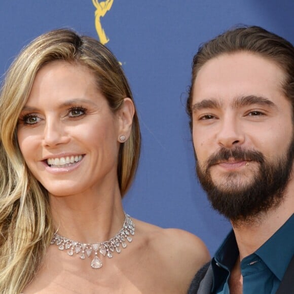 Heidi Klum et son compagnon Tom Kaulitz au 70ème Primetime Emmy Awards au théâtre Microsoft à Los Angeles, le 17 septembre 2018.