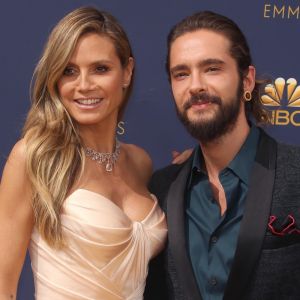 Heidi Klum et son compagnon Tom Kaulitz au 70ème Primetime Emmy Awards au théâtre Microsoft à Los Angeles, le 17 septembre 2018.