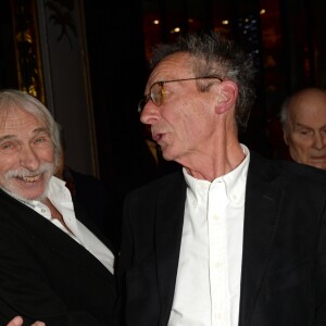 Pierre Richard, Patrice Leconte - Inauguration de la nouvelle statue de cire de Pierre Richard au Musée Grévin à Paris, le 19 novembre 2018. Près de 30 ans après sa première entrée au Musée Grévin, c'est la deuxième statue de l'acteur français qui rejoint le musée, après une première sculptée en 1981. © Veeren/Bestimage