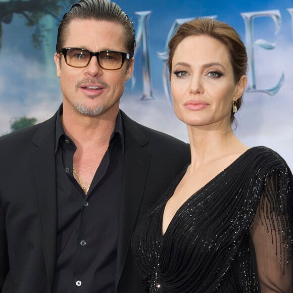 Angelina Jolie et Brad Pitt - Première du film "Maleficent" à Londres le 8 mai 2014.