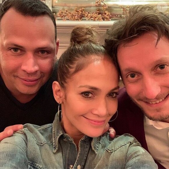 Alex Rodriguez, Jennifer Lopez et Lior Suchard. Novembre 2018.