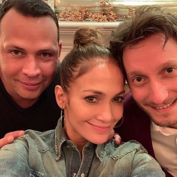 Alex Rodriguez, Jennifer Lopez et Lior Suchard. Novembre 2018.