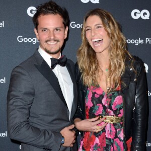 Laury Thilleman et son compagnon Juan Arbelaez - Cocktail pour la remise des GQ Awards "Les Hommes de l'Année 2018" au Centre Pompidou à Paris, le 26 novembre 2018.