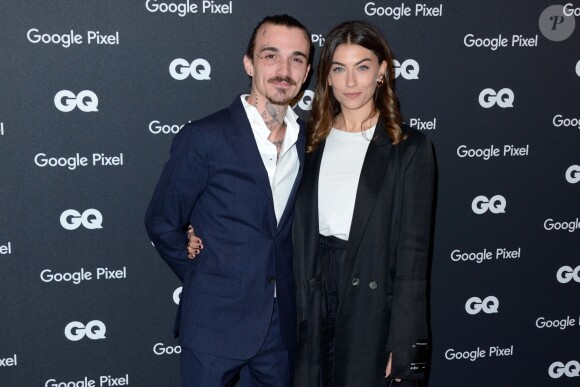 Guillaume Sanchez (Chef de l'année) et sa compagne Paloma Coquant - Remise des GQ Awards "Les Hommes de l'Année 2018" au Centre Pompidou à Paris, le 26 novembre 2018.