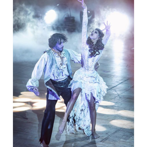 Iris Mittenaere et Anthony Colette lors du prime "Halloween" de DALS9, fin octobre 2018.