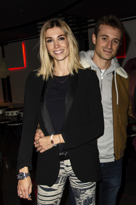 Exclusif - Alexandra Rosenfeld (Miss France 2006) et Hugo Clément en couple lors de la soirée de lancement du livre de Rio Mavuba "Capitaine de ma vie. L'exil, le foot, les Bleus" au restaurant NoLita Ristorante e Enoteca à Paris, France, le 14 novembre 2018. © Pierre Perusseau/Bestimage