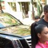 Kim Kardashian avec ses enfants Saint West et Chicago West - Kim Kardashian arrive avec ses enfants à la soirée SNL de son mari K. West & L. Pump à New York, le 29 septembre 2018