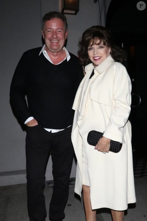 Piers Morgan photographié avec Joan Collins au restaurant Craig à West Hollywood, le 1er novembre 2018