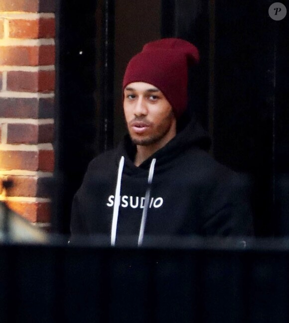 Exclusif - Pierre-Emerick Aubameyang, nouvelle recrue de Arsenal, cherche une maison à Londres le 13 février 2018.
