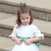 La princesse Charlotte de Cambridge - Les invités arrivent à la chapelle St. George pour le mariage de la princesse Eugenie d'York et Jack Brooksbank au château de Windsor, Royaume Uni, le 12 octobre 2018.