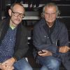 Avec le photographe controversé Terry Richardson (banni du monde de la mode depuis le lancement du mouvement #MeToo) au défilé Saint Laurent prêt-à-porter collection Printemps/Eté 2016 à Paris, le 5 octobre 2015.