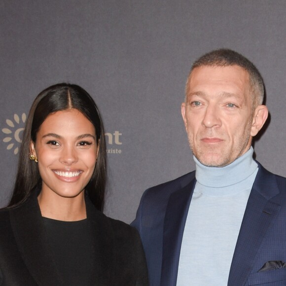 Vincent Cassel et sa femme Tina Kunakey à l'avant-première du film policier "L'Empereur de Paris" au cinéma Gaumont-Opéra à Paris, France, le 10 décembre 2018. © Coadic Guirec/Bestimage