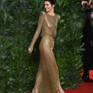 Kendall Jenner assiste aux Fashion Awards 2018 au Royal Albert Hall à Londres, le 10 décembre 2018.