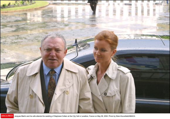 Jacques Martin et sa dernière femme, au mariage de Stéphane Collaro, le 6 mai 2004.