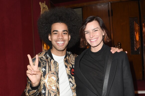 Exclusif - Gwendal Marimoutou et Fauve Hautot - Représentation du one-man show de Patrick Bosso intitulé "Sans accent" au cabaret de La Nouvelle Eve à Paris le 12 décembre 2018. © Coadic Guirec/Bestimage