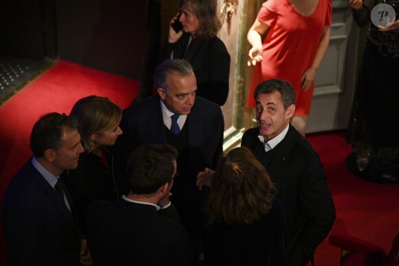 Nicolas Sarkozy - Carla Bruni-Sarkozy inaugure sa statue de cire à quelques jours de son anniversaire au Musée Grévin à Paris le 17 décembre 2018. © Pierre Perusseau/Bestimage