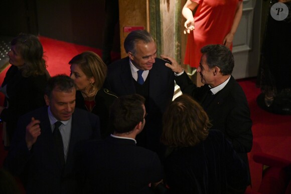 Nicolas Sarkozy - Carla Bruni-Sarkozy inaugure sa statue de cire à quelques jours de son anniversaire au Musée Grévin à Paris le 17 décembre 2018. © Pierre Perusseau/Bestimage