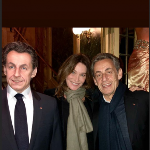 Carla Bruni et Nicolas Sarkzoy au musée Grévin le 17 décembre 2018