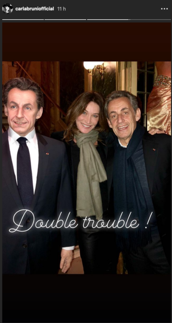 Carla Bruni et Nicolas Sarkzoy au musée Grévin le 17 décembre 2018