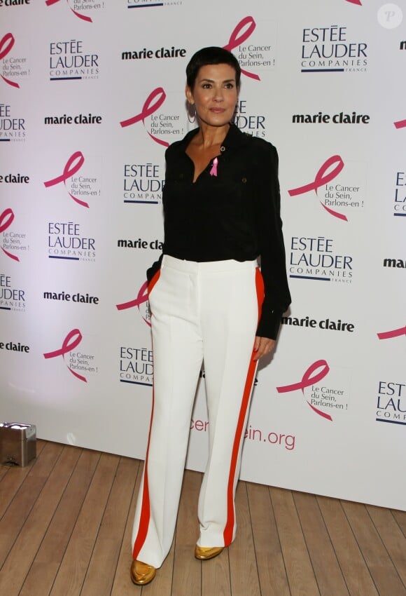 Cristina Cordula (ambassadrice de l'Association Le Cancer du Sein, Parlons-en !) lors de la soirée de lancement de la 25ème édition "Octobre rose" sur la péniche Pavillon Seine à Paris, France, le 1er octobre 2018. L'association Le Cancer du Sein, Parlons-en! lance la 25 édition d'Octobre Rose en France. © Denis Guignebourg/Bestimage