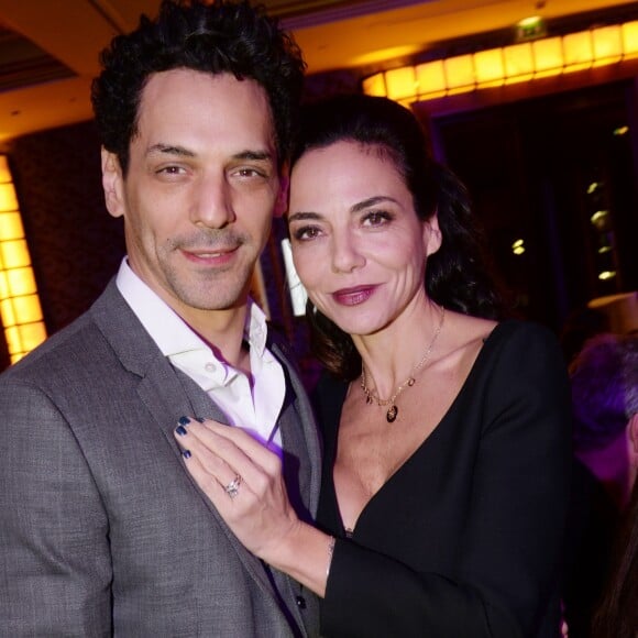 Exclusif - Tomer Sisley avec sa femme Sandra Sisley - Dîner de gala et vente aux enchère pour l'association "Sauveteurs sans frontières" ("Qui sauve une vie sauve l'humanité") à l'hôtel du collectionneur à Paris, France, le 13 février 2018. © Rachid Bellak/Bestimage
