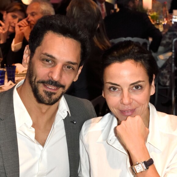 Semi-exclusif - Tomer Sisley et sa femme Sandra de Matteis - Gala du Prix Scopus 2017 décerné au Chef humaniste et gastronome T. Marx par l'Université Hébraïque de Jérusalem à Paris le 4 décembre 2017. © Erez Lichtfeld/Bestimage