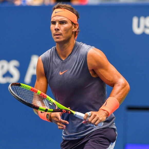 Rafael Nadal lors de l'US Open de tennis au USTA National Tennis Center à New York City, New York, Etats-Unis, le 7 septembre 2018.