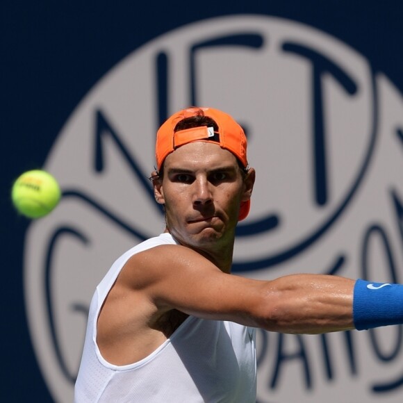 Rafael Nadal - Les joueurs de tennis participent au "Arthur Ashe Kids' Day" à New York avant l'US Open de tennis, le 25 aout 2018.