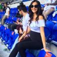 Sidonie Biémont, enceinte, lors de l'Euro 2016. Instagram le 26 juin 2016.